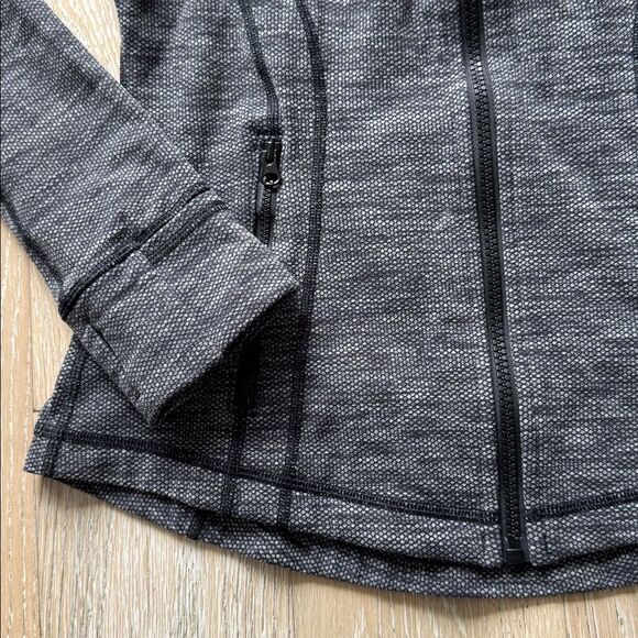 lululemon Define Jacket Luon Jacquard Black/Grey Sz6 - Picture 4 of 10